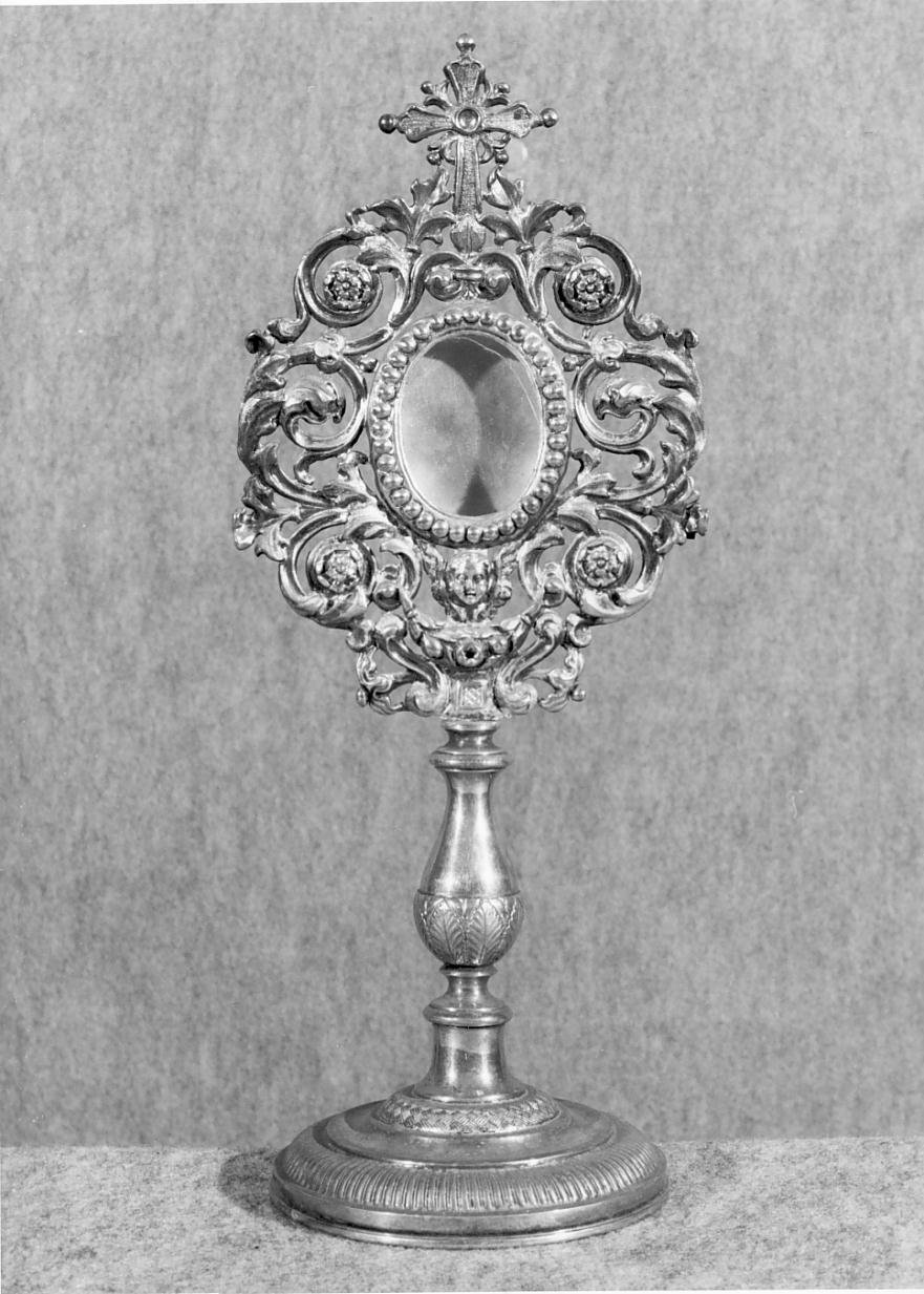 reliquiario - a ostensorio - ambito mantovano (sec. XVIII)