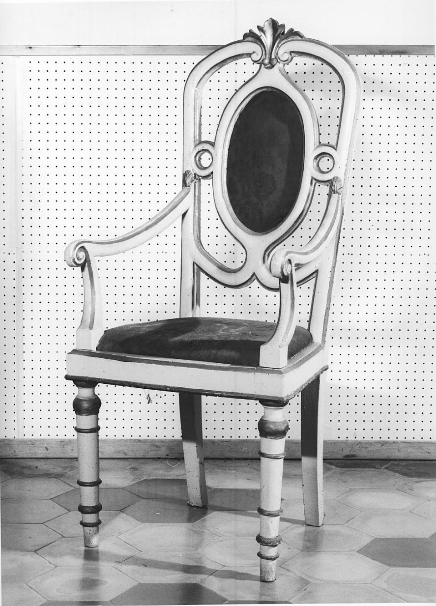 sedia - a braccioli - ambito mantovano (sec. XIX)