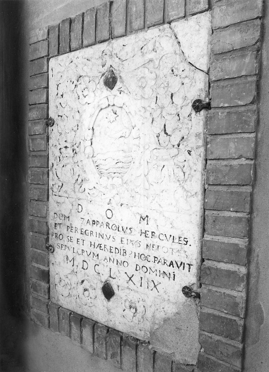 lapide tombale - ambito mantovano (sec. XVII)