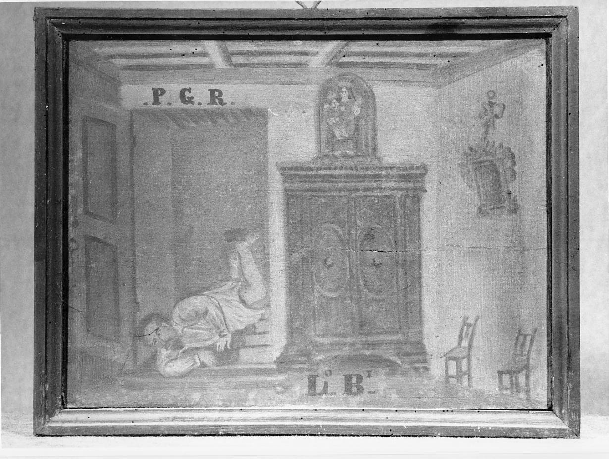 Ringraziamento alla Madonna per grazia ricevuta (ex voto) - ambito lombardo (sec. XIX)