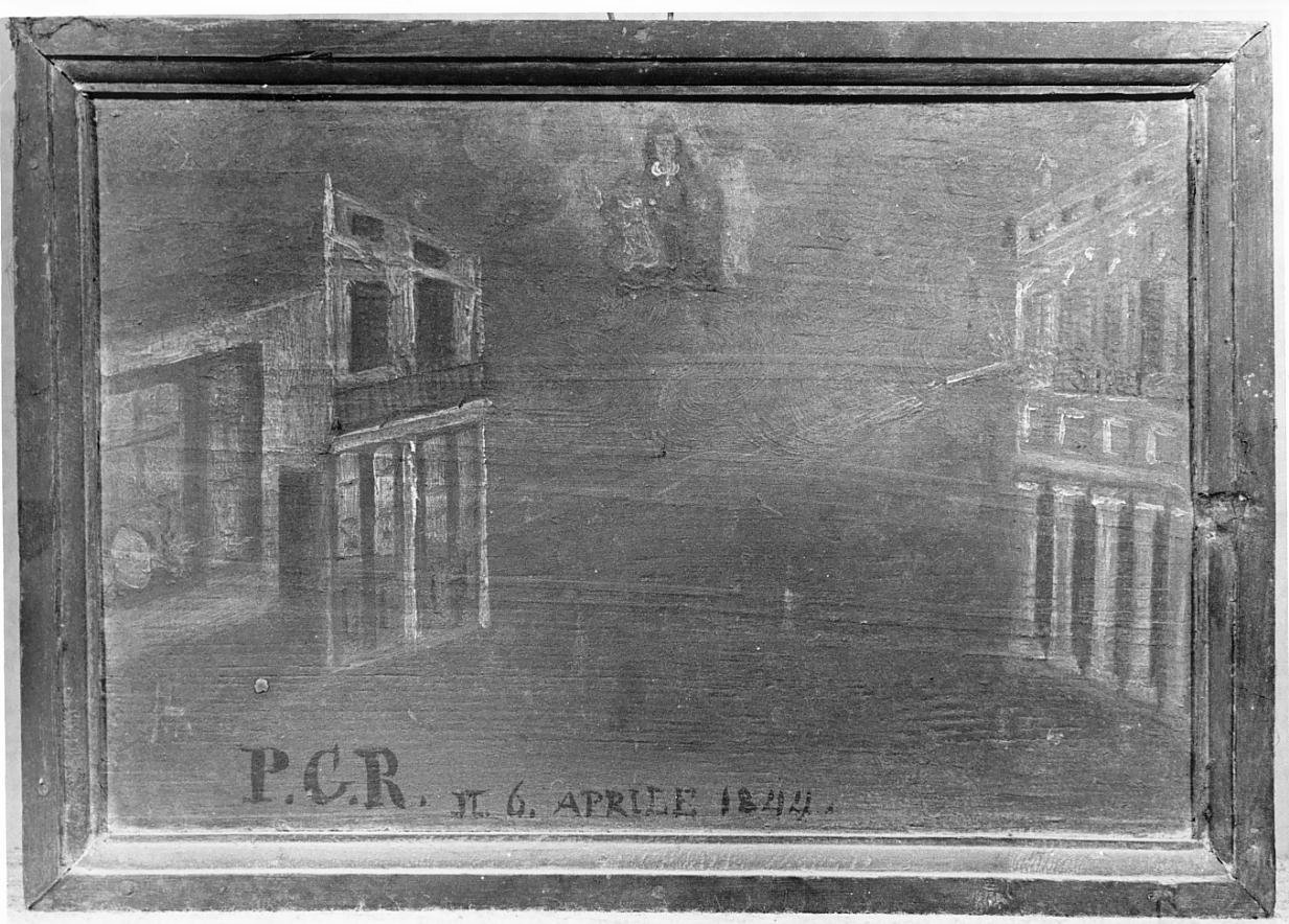 Ringraziamento alla Madonna per grazia ricevuta (ex voto) - ambito lombardo (sec. XIX)