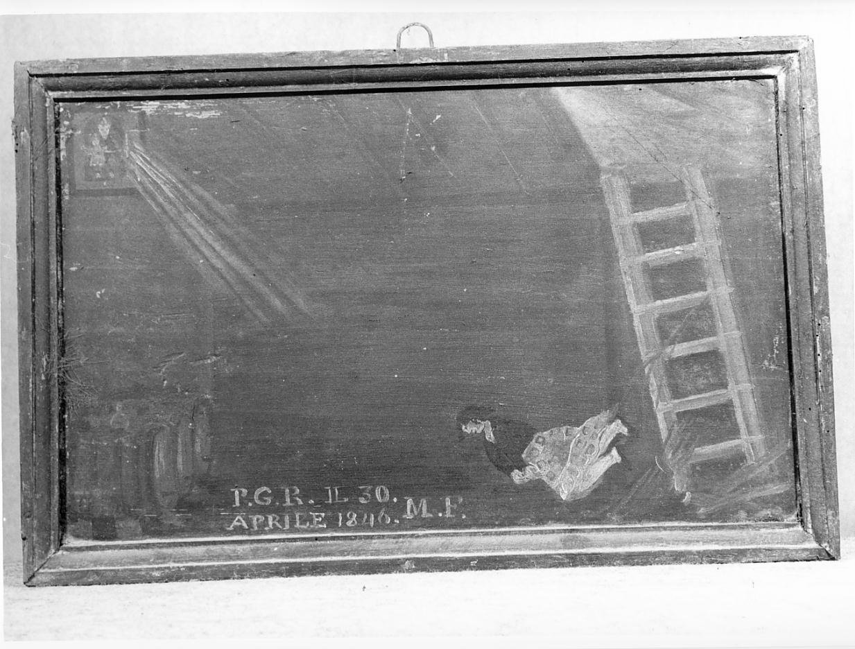 Ringraziamento alla Madonna per grazia ricevuta (ex voto) - ambito lombardo (sec. XIX)