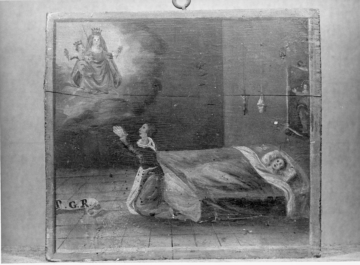 Ringraziamento alla Madonna per avvenuta guarigione (ex voto) - ambito lombardo (sec. XIX)