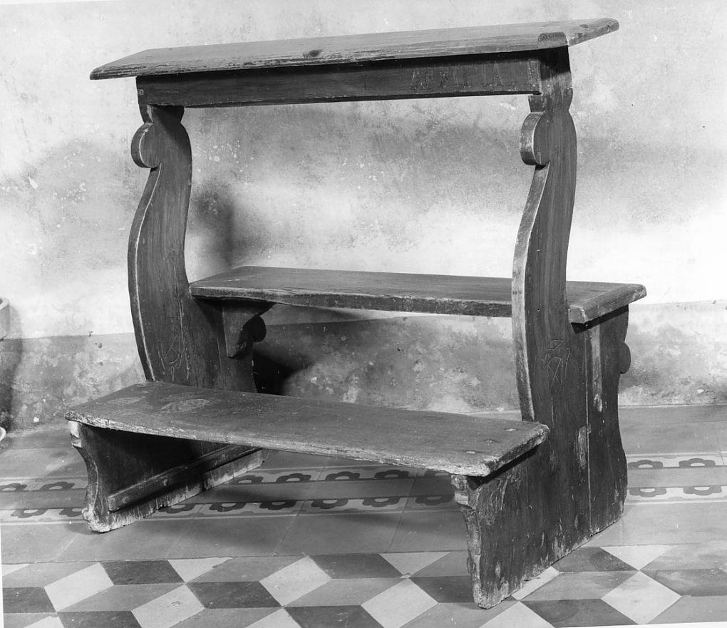 inginocchiatoio - ambito mantovano (fine/inizio secc. XIX/ XX)
