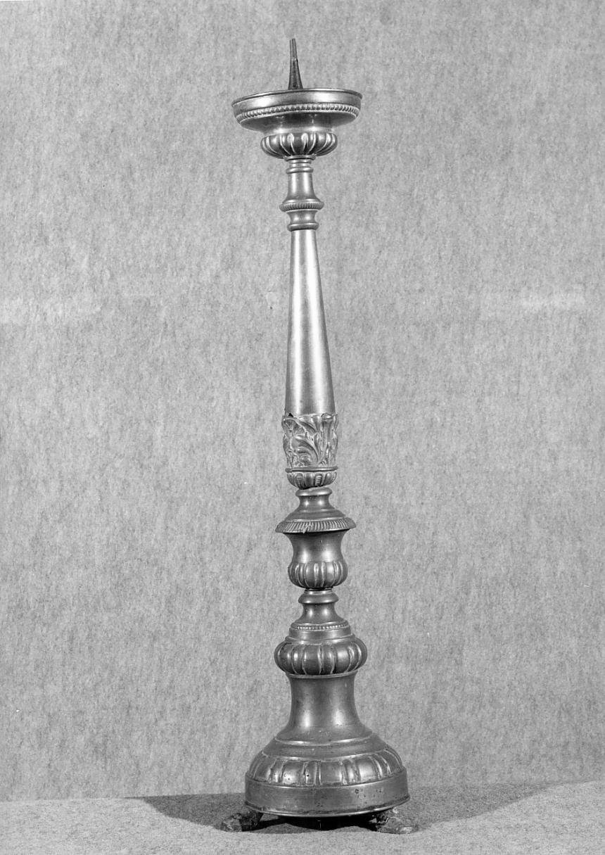 candeliere d'altare - ambito mantovano (ultimo quarto sec. XIX)