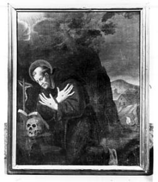 San Francesco d'Assisi in preghiera (dipinto, opera isolata) - ambito mantovano (seconda metà sec. XVII)