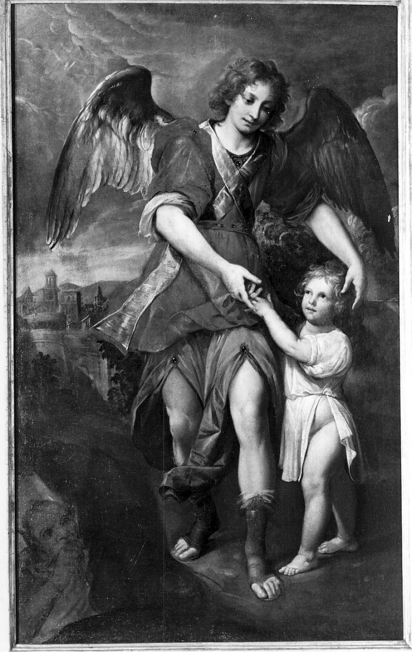 angelo custode (dipinto, opera isolata) - ambito mantovano (primo quarto sec. XVII)