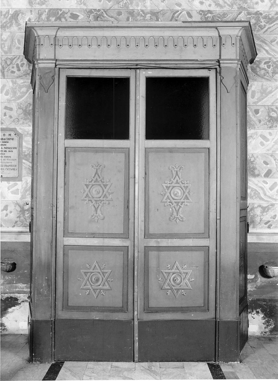 bussola d'ingresso, opera isolata - ambito cremonese (ultimo quarto sec. XIX)