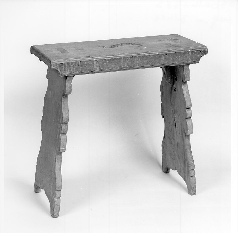 sgabello, opera isolata - bottega cremonese (seconda metà sec. XIX)