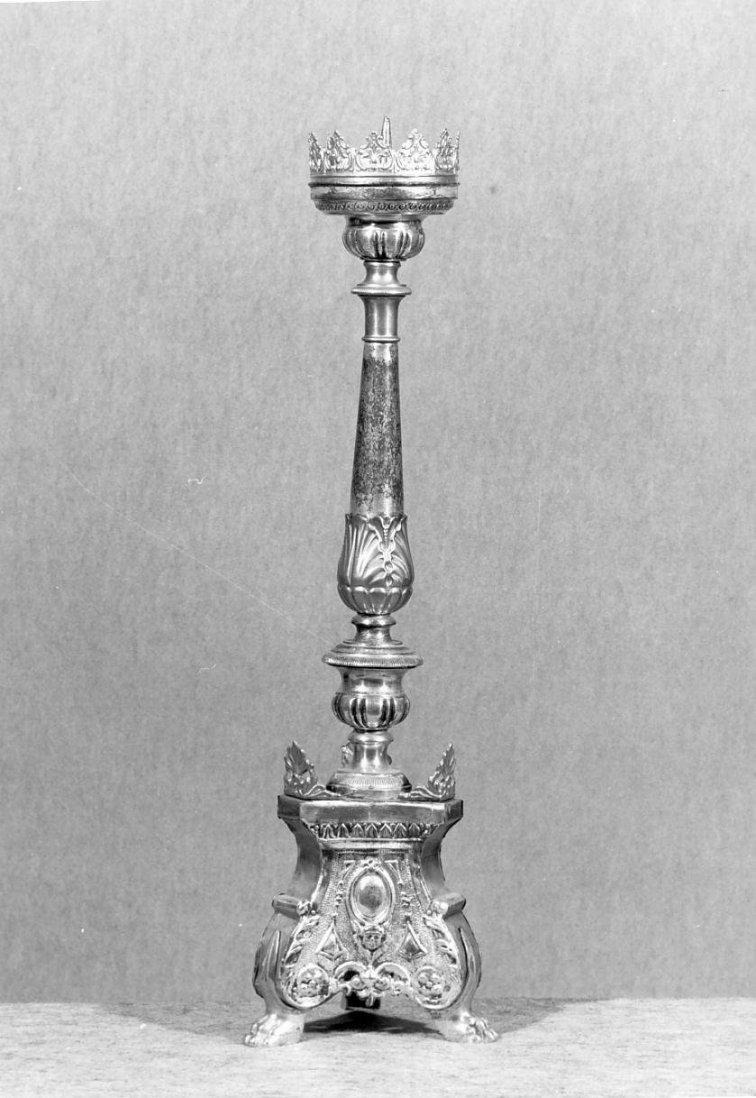 candeliere d'altare - ambito lombardo (sec. XIX)