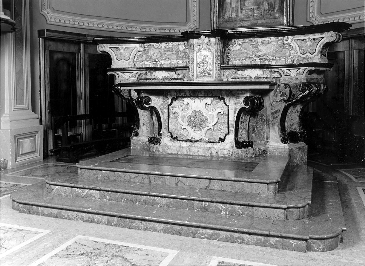 altare maggiore, insieme - ambito bresciano (seconda metà sec. XVIII)