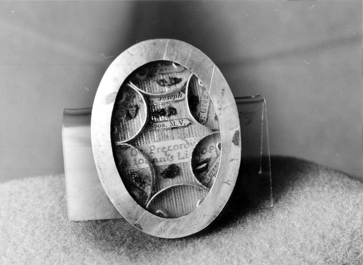 reliquiario - a ostensorio, serie di Bertarelli f.lli (ultimo quarto sec. XIX)