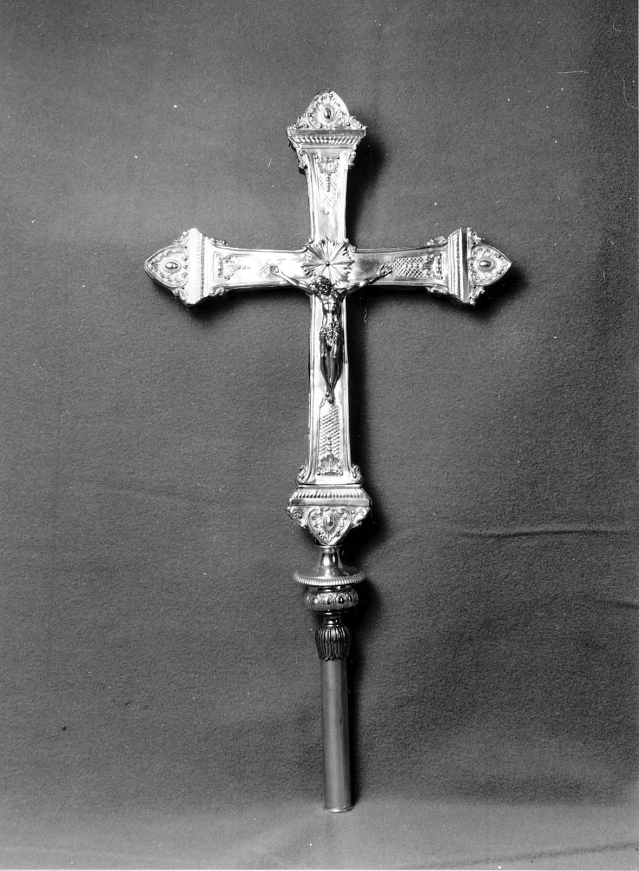 croce processionale, opera isolata - ambito cremonese (ultimo quarto sec. XIX)