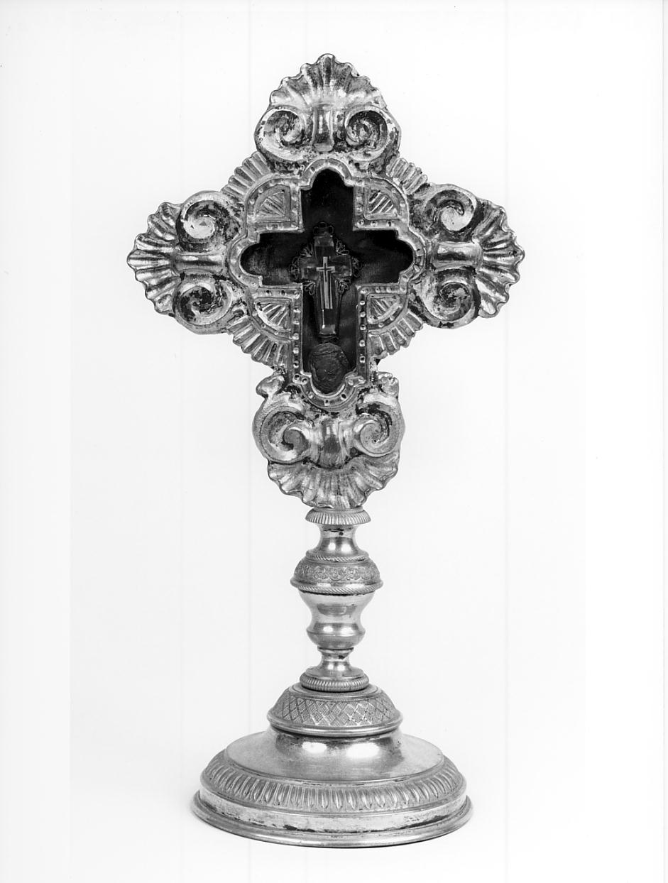 reliquiario - a croce, opera isolata - ambito lombardo (seconda metà sec. XIX)