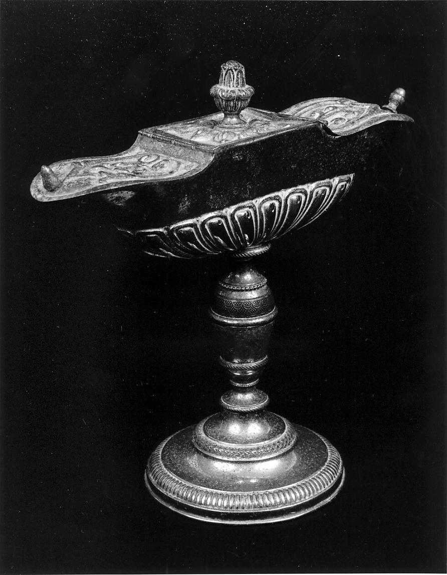 navicella portaincenso, opera isolata - ambito lombardo (seconda metà sec. XIX)