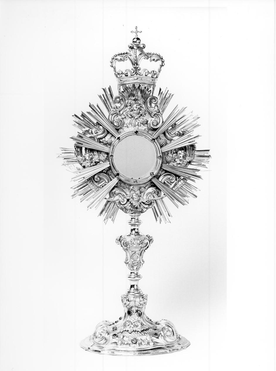 ostensorio - a raggiera, opera isolata - ambito cremonese (seconda metà sec. XVIII)