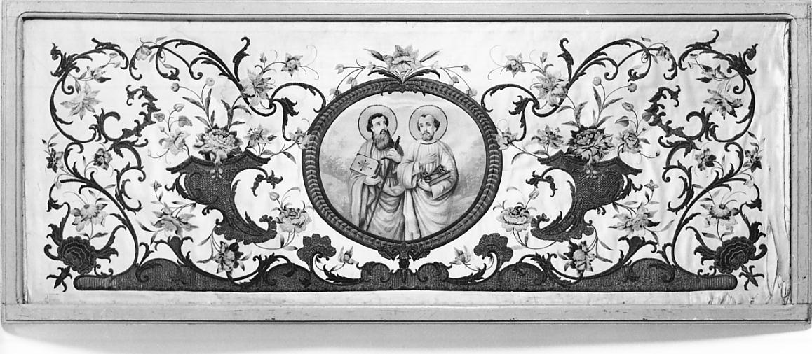 paliotto - a pannello piano, elemento d'insieme - ambito lombardo (ultimo quarto sec. XIX)