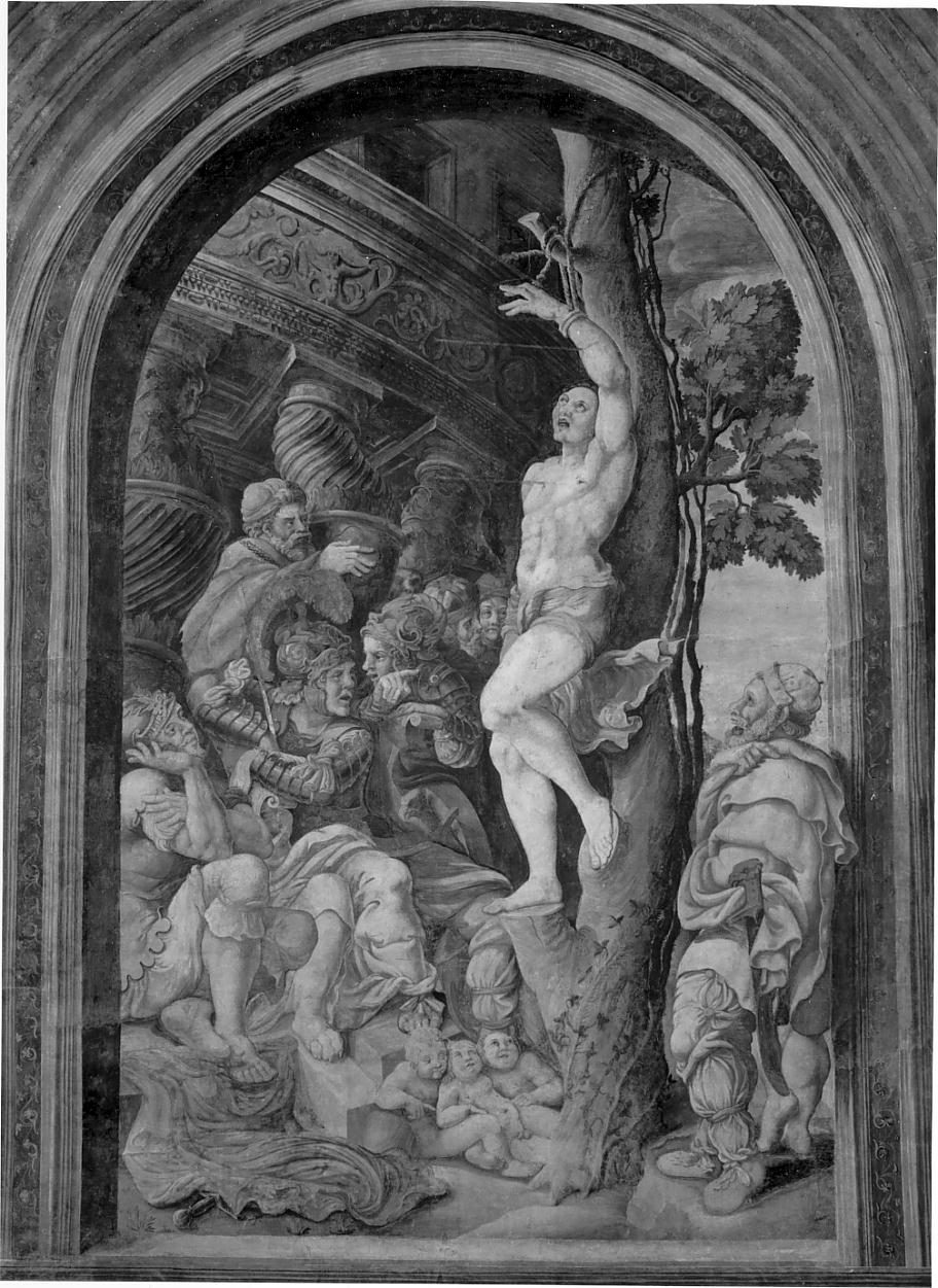 martirio di San Sebastiano (dipinto, ciclo) di Rinaldo Mantovano (attribuito) (prima metà sec. XVI)