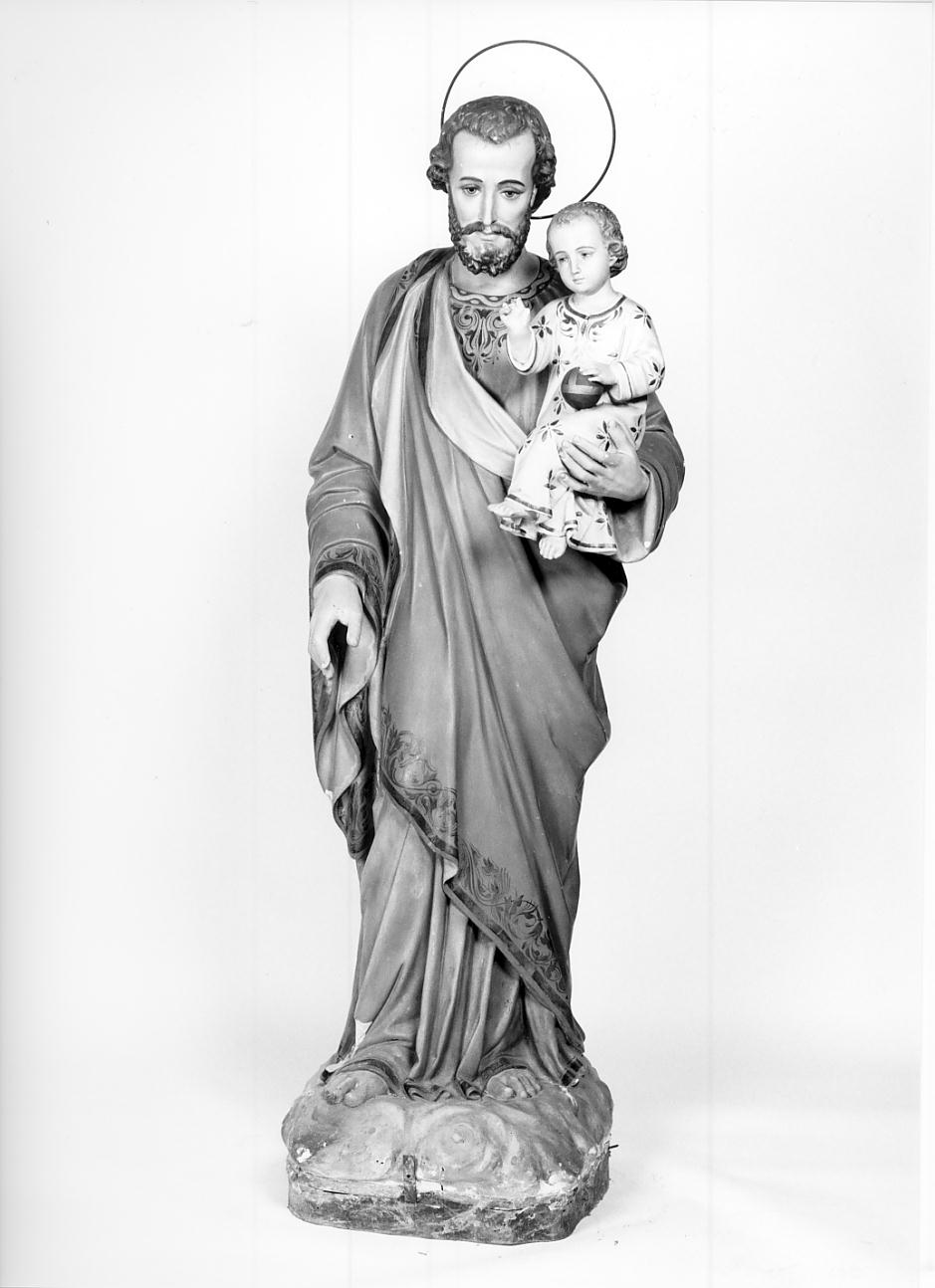 San Giuseppe e Gesù Bambino (statua, opera isolata) - ambito lombardo (primo quarto sec. XX)