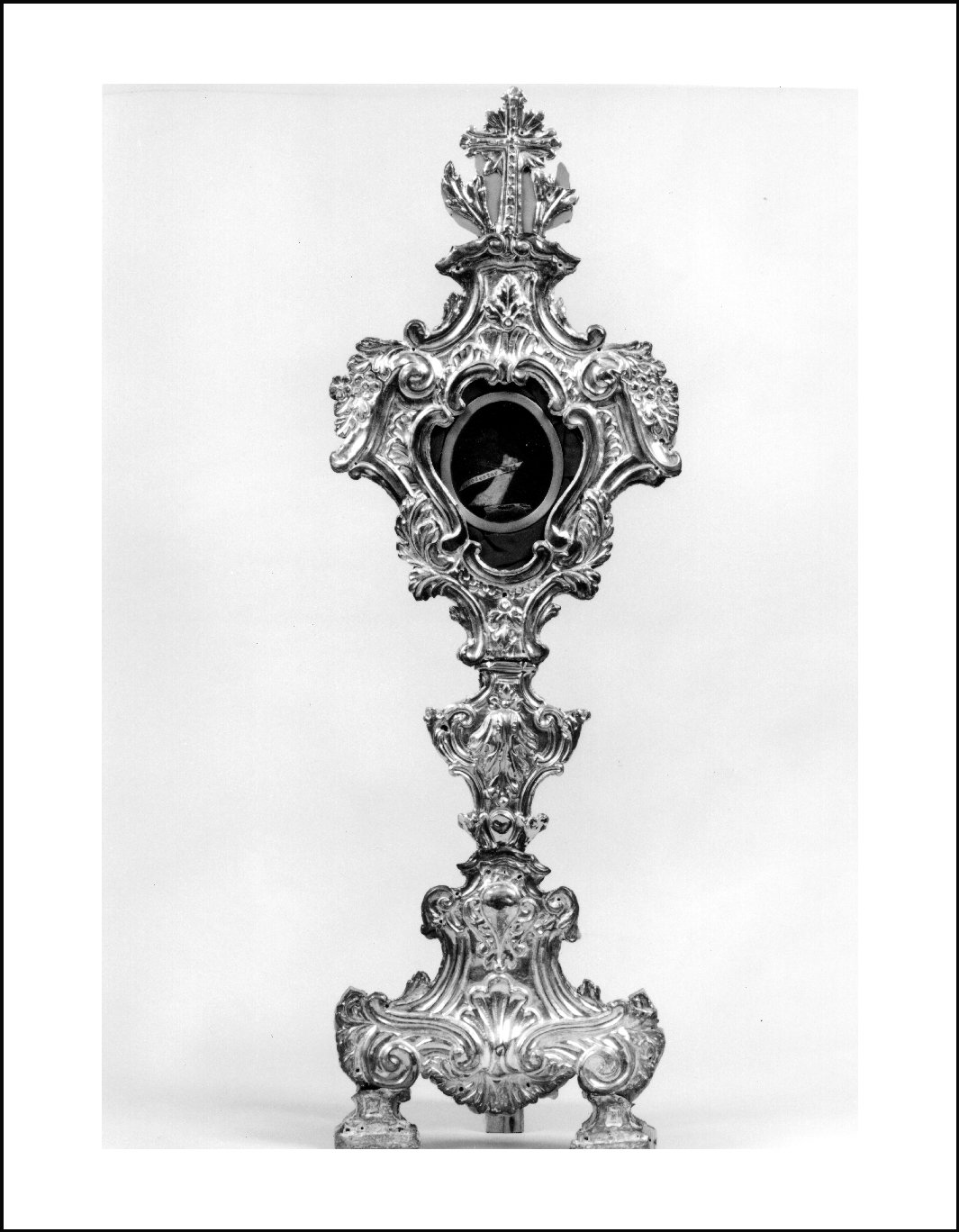 reliquiario - a ostensorio, serie - produzione lombarda (fine/inizio secc. XVIII/ XIX)