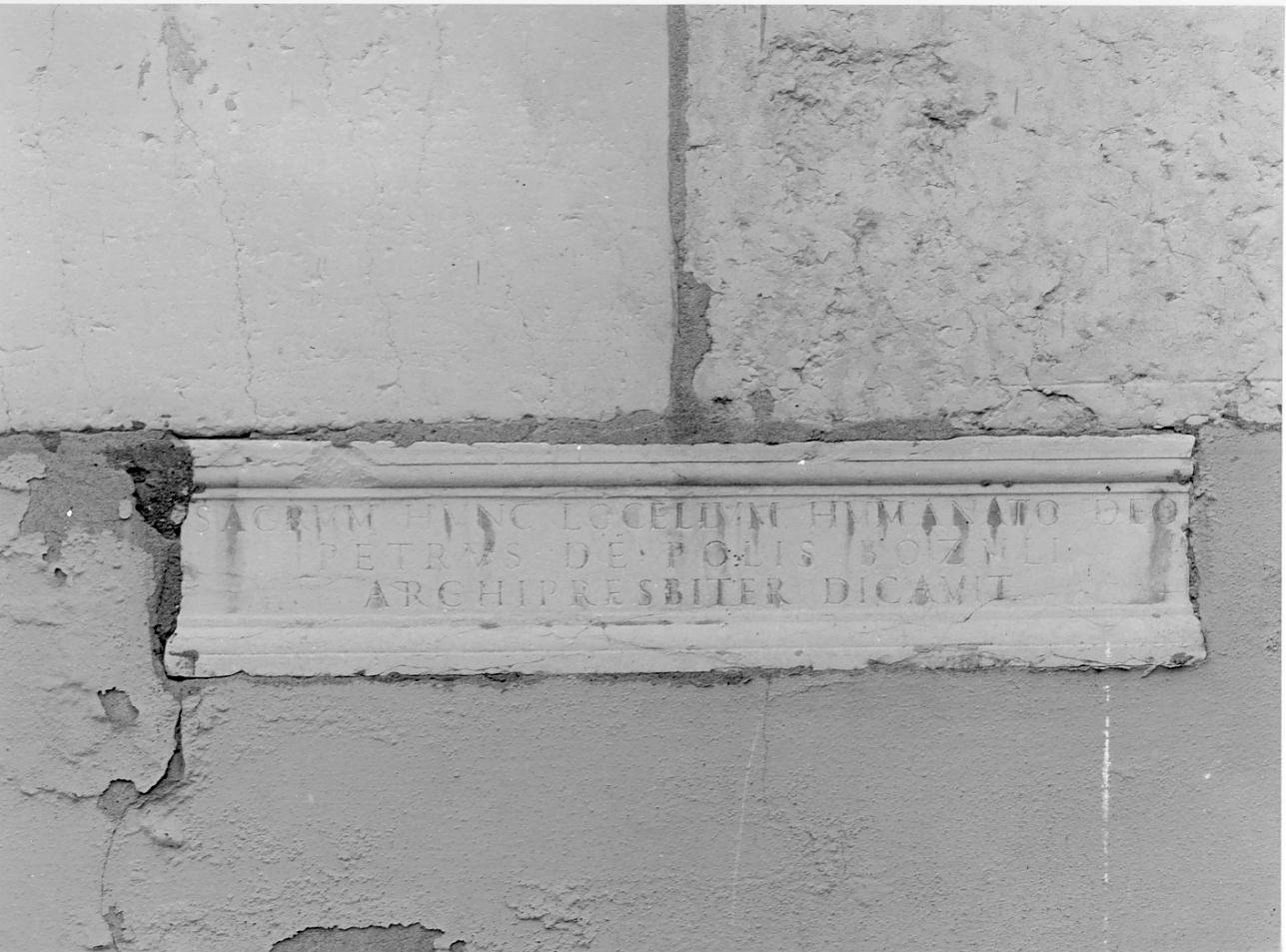 lapide commemorativa - ambito mantovano (sec. XVIII)