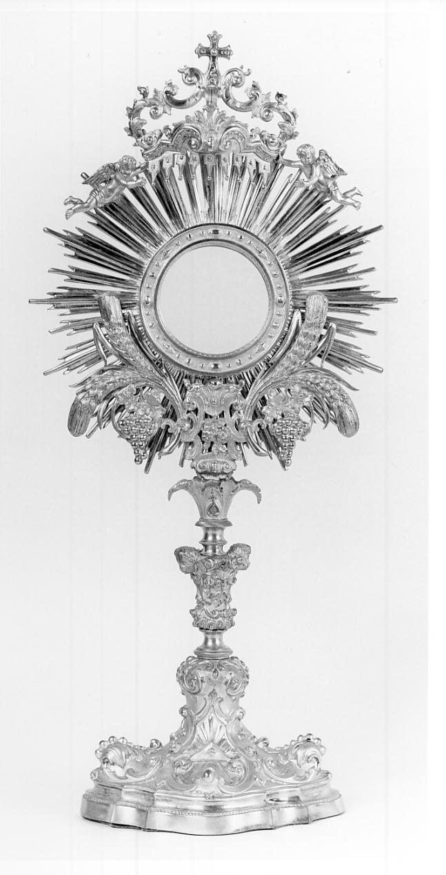 ostensorio - a raggiera, opera isolata - ambito cremonese (seconda metà sec. XIX)