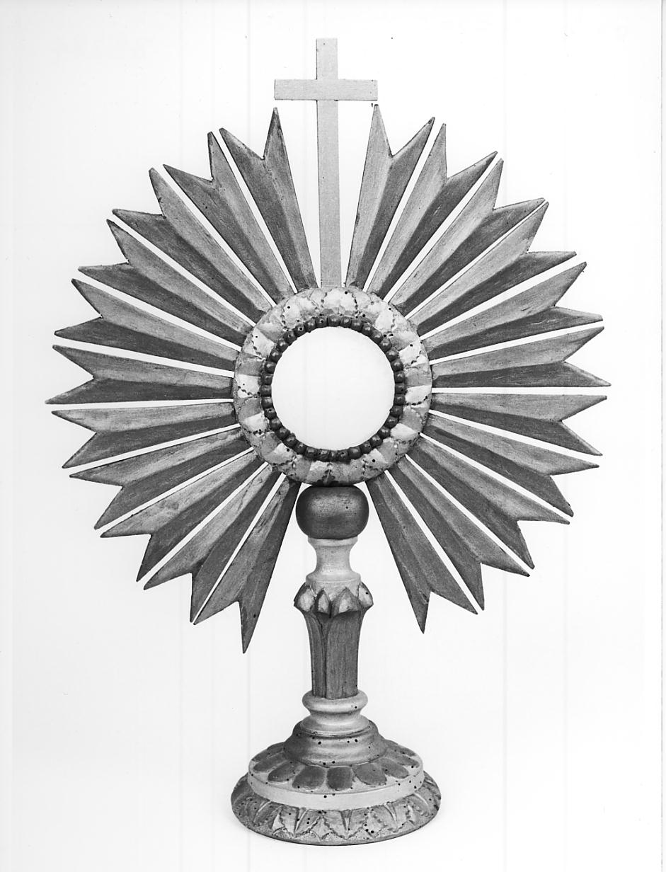 ostensorio - a raggiera, opera isolata - ambito lombardo (seconda metà sec. XIX)