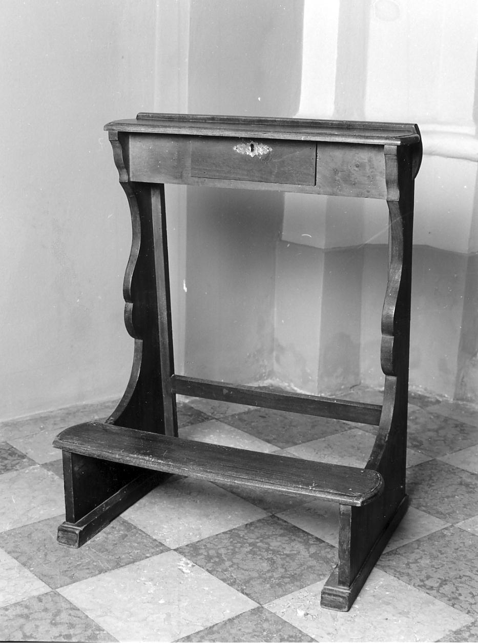 inginocchiatoio, opera isolata - ambito mantovano (seconda metà sec. XIX)