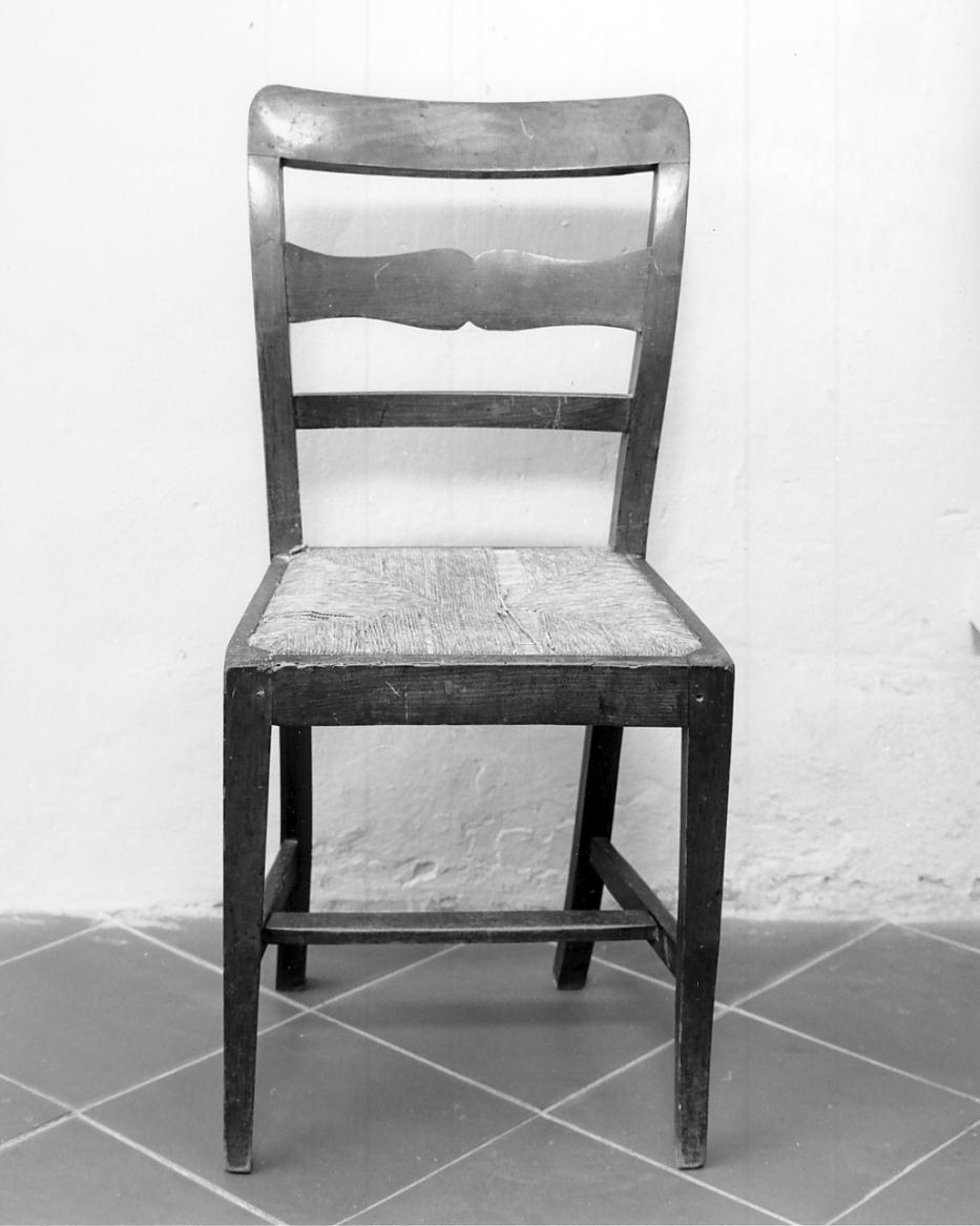 sedia, opera isolata - ambito mantovano (seconda metà sec. XIX)