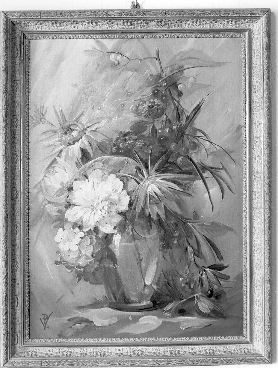 vaso con fiori (dipinto, opera isolata) di Vezzoni Palmiro (primo quarto sec. XX)