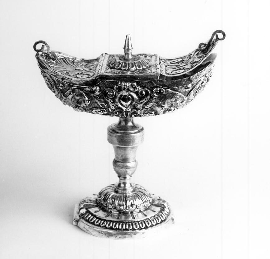 navicella portaincenso, opera isolata - ambito bresciano (seconda metà sec. XVIII)