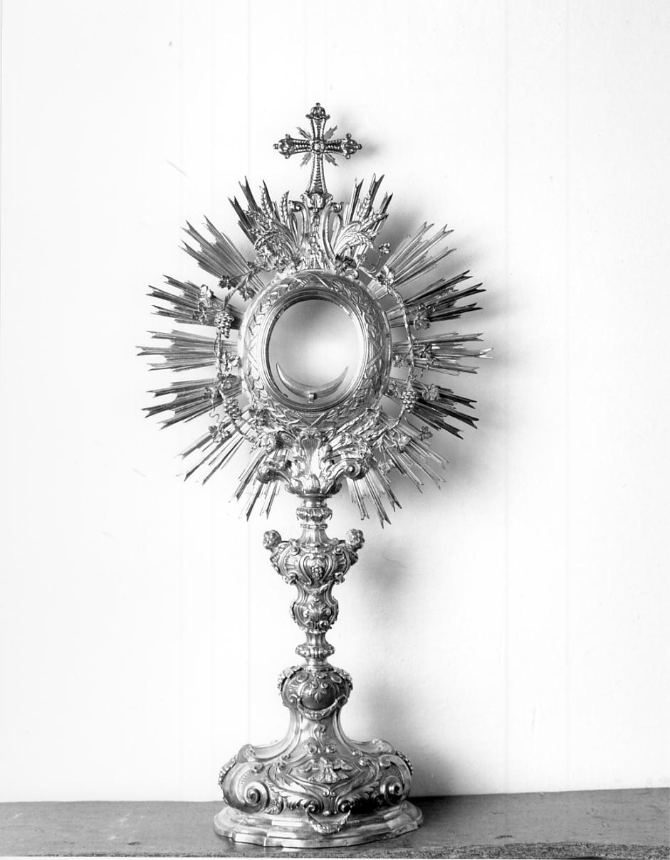 ostensorio - a raggiera, opera isolata di Bosio Francesco (fine/inizio secc. XVIII/ XIX)