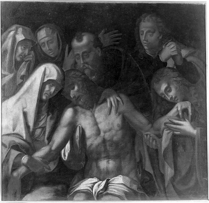 compianto sul Cristo morto (dipinto, opera isolata) - ambito mantovano (prima metà sec. XVIII)