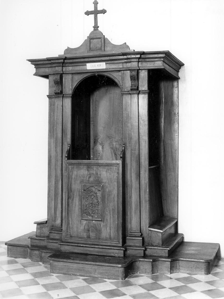 confessionale, opera isolata - ambito lombardo (inizio sec. XIX)