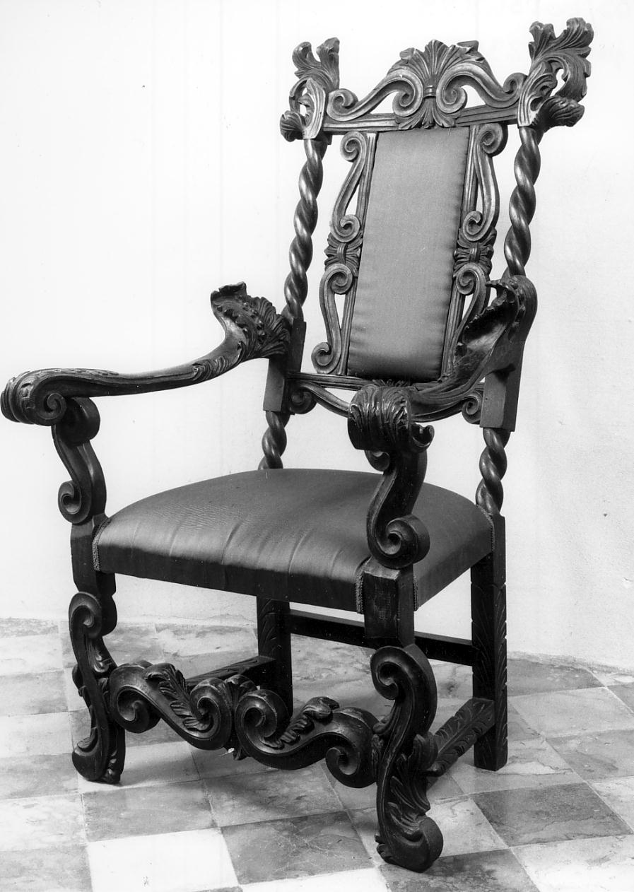 poltrona, serie - ambito mantovano (ultimo quarto sec. XIX)