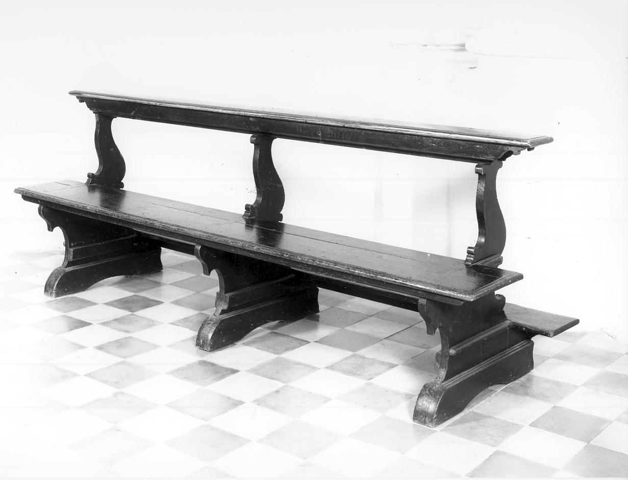 banco da chiesa, serie - ambito lombardo (terzo quarto sec. XVIII)