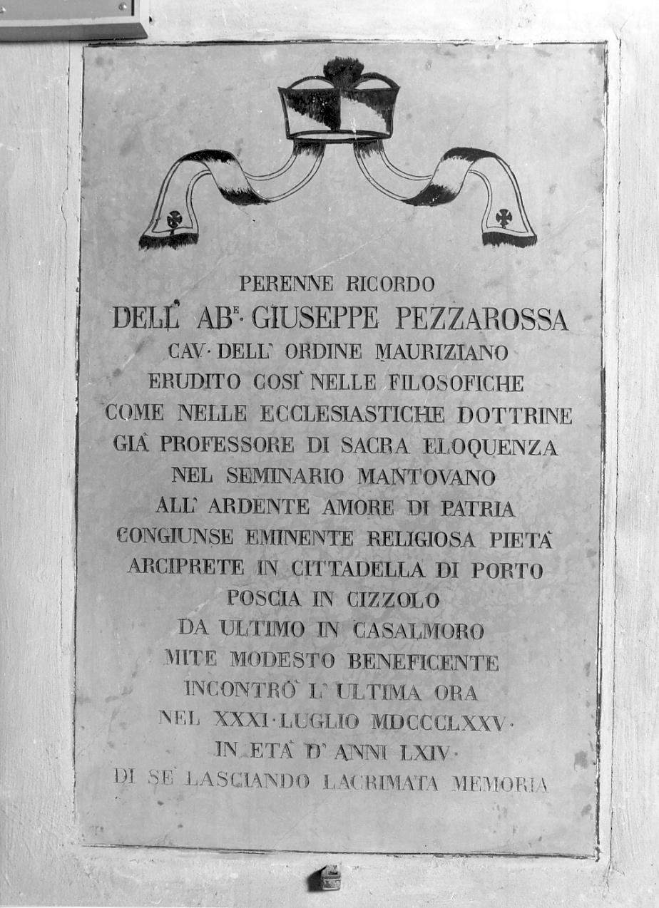 lapide, opera isolata - ambito lombardo (ultimo quarto sec. XIX)