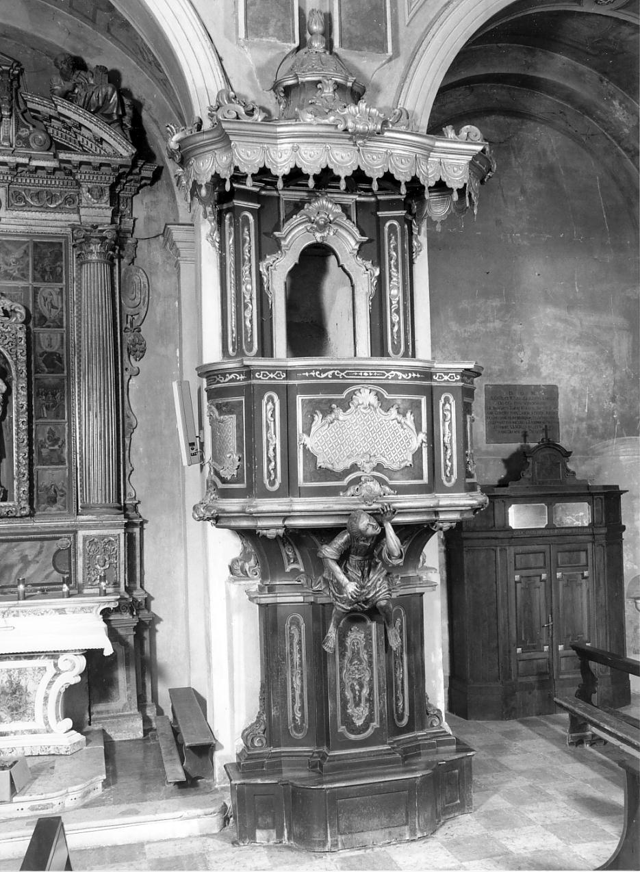 pulpito, elemento d'insieme - ambito bresciano (secondo quarto sec. XVIII)