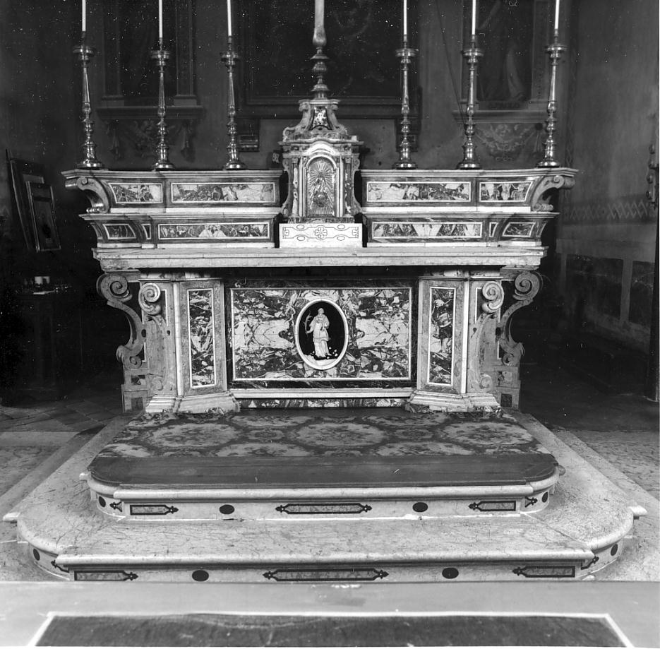 altare maggiore, elemento d'insieme - ambito bresciano (metà sec. XVIII)