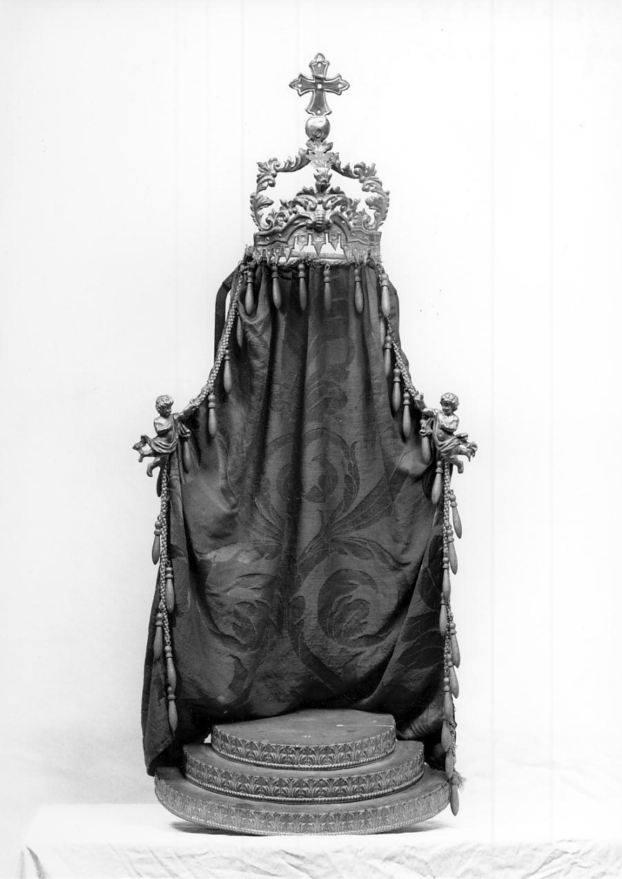 tronetto per esposizione eucaristica, opera isolata - ambito lombardo (ultimo quarto sec. XIX)