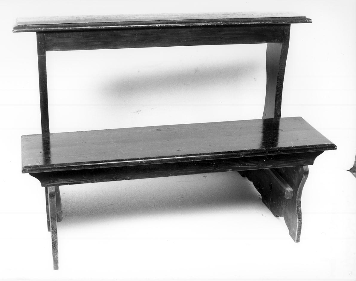 banco da chiesa, serie - ambito lombardo (ultimo quarto sec. XVIII)