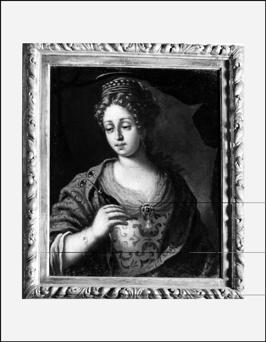 Santa Lucia (dipinto, opera isolata) - ambito lombardo (seconda metà sec. XVII)