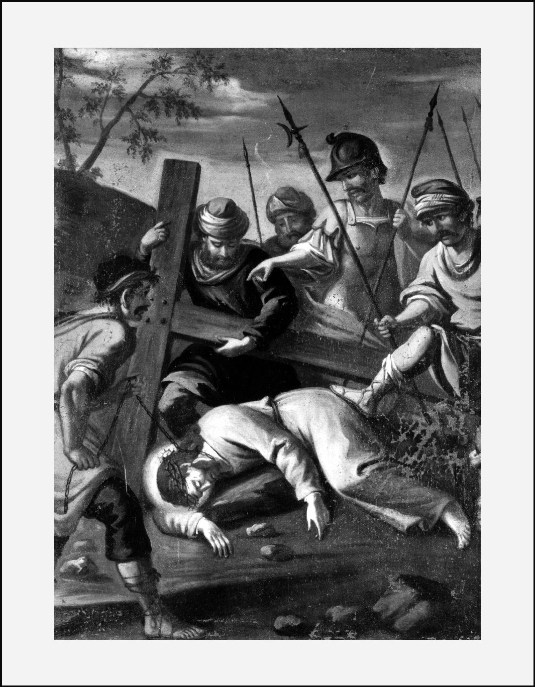 Cristo cade per la terza volta (dipinto, serie) - ambito lombardo (fine sec. XVIII)