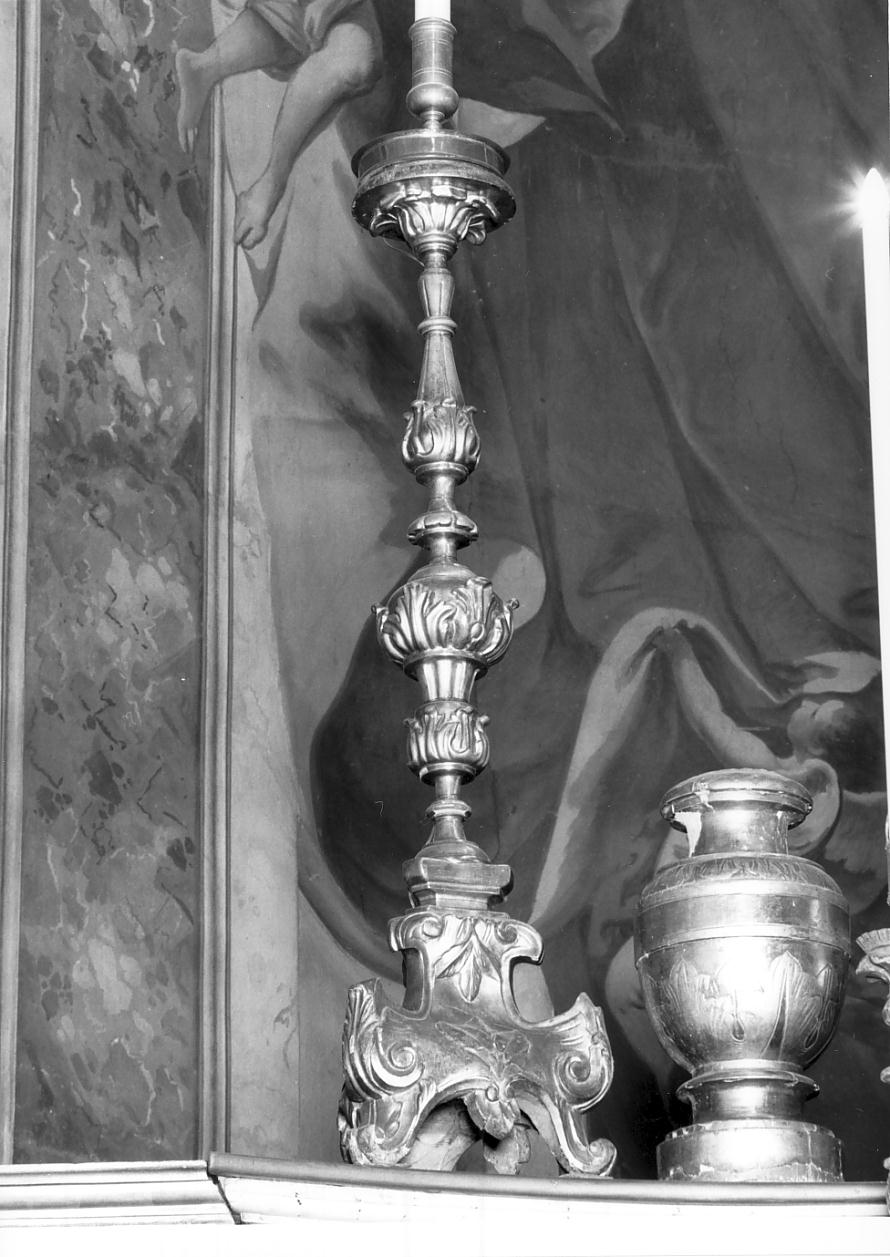 candeliere d'altare, serie - ambito mantovano (seconda metà sec. XVIII)