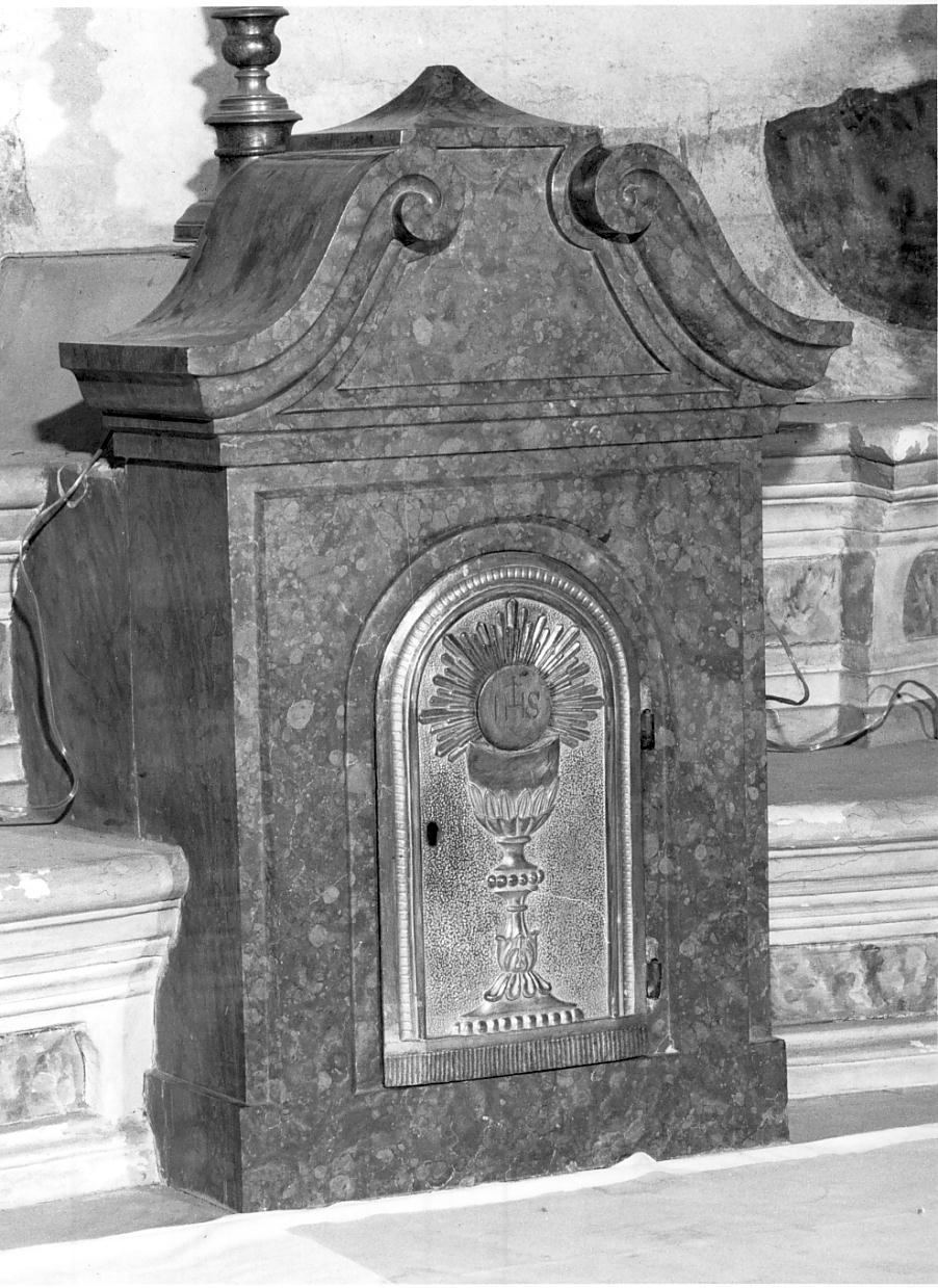 tabernacolo - a frontale architettonico, elemento d'insieme - ambito mantovano (secc. XVIII/ XIX)