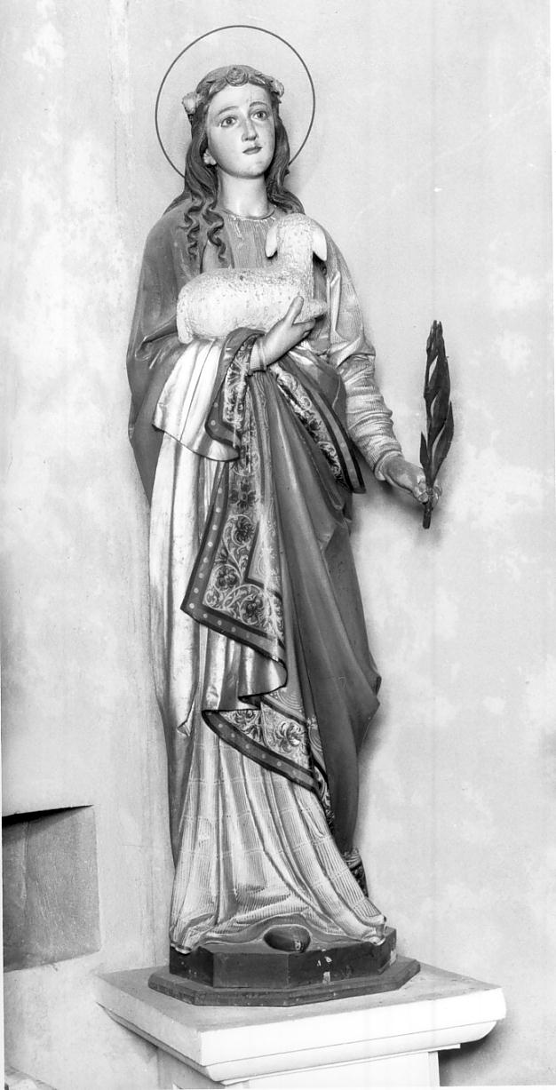 Sant'Agnese (statua, opera isolata) - ambito mantovano (seconda metà sec. XIX)