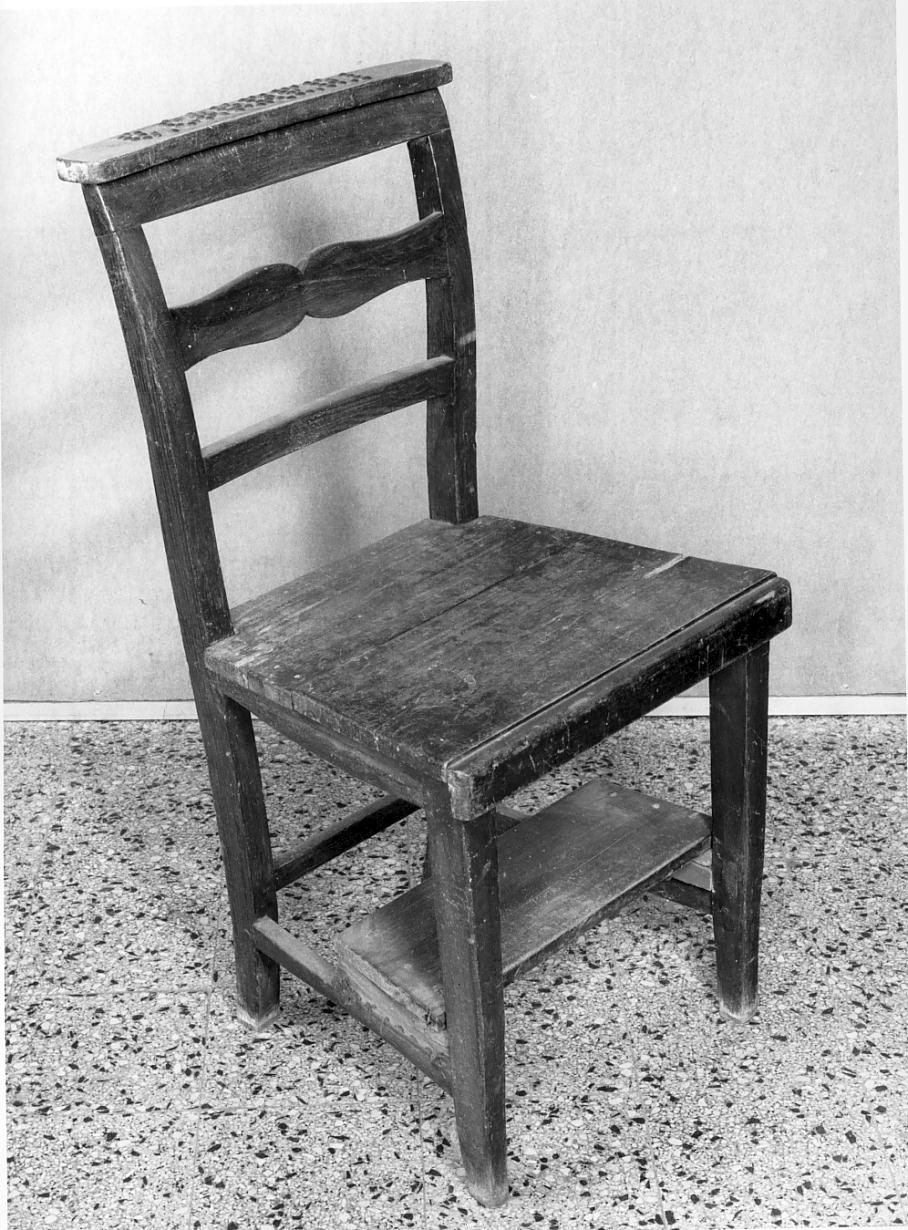 sedia-inginocchiatoio, opera isolata - ambito mantovano (prima metà sec. XX)