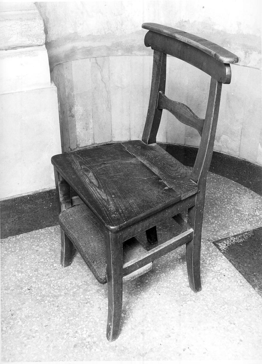 sedia-inginocchiatoio, opera isolata - ambito mantovano (prima metà sec. XX)