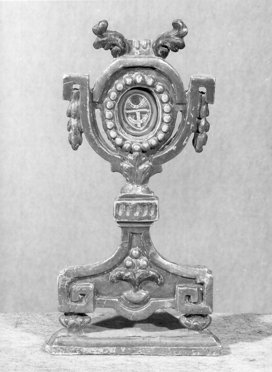 reliquiario - a ostensorio, opera isolata - ambito mantovano (primo quarto sec. XIX)