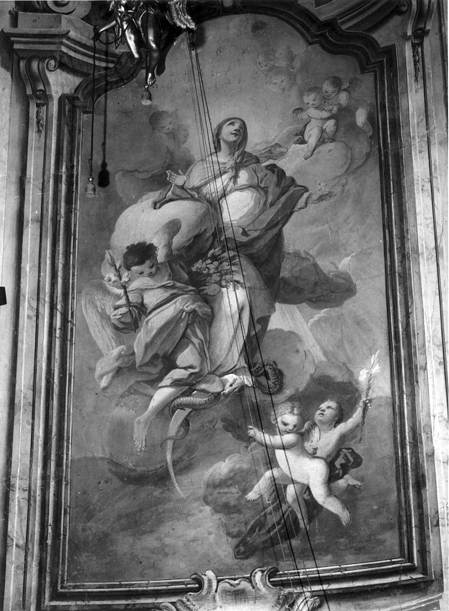 Immacolata concezione e angeli (dipinto, elemento d'insieme) di Milani Giuseppe (sec. XVIII)